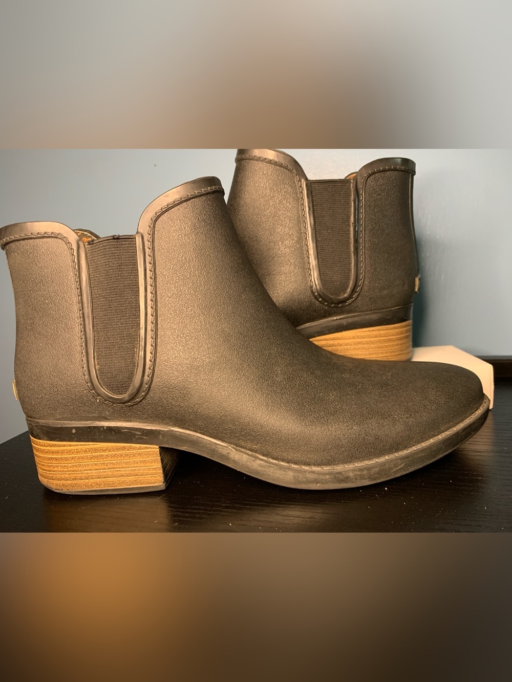 Women's Black Waterproof Ankle Rain Boots